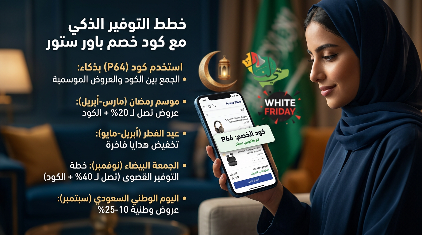 خطط التوفير الذكي مع كود خصم باور ستور
