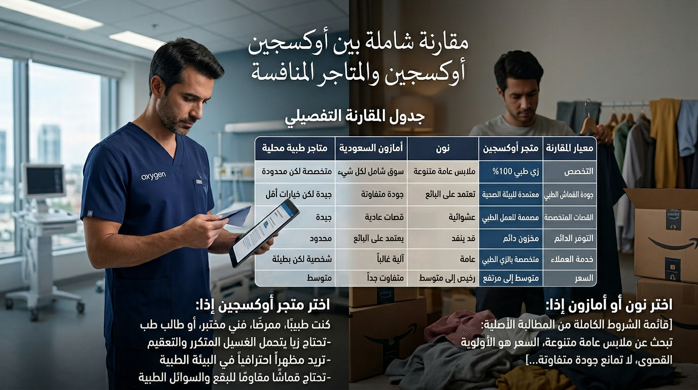 مقارنة شاملة بين أوكسجين والمتاجر المنافسة