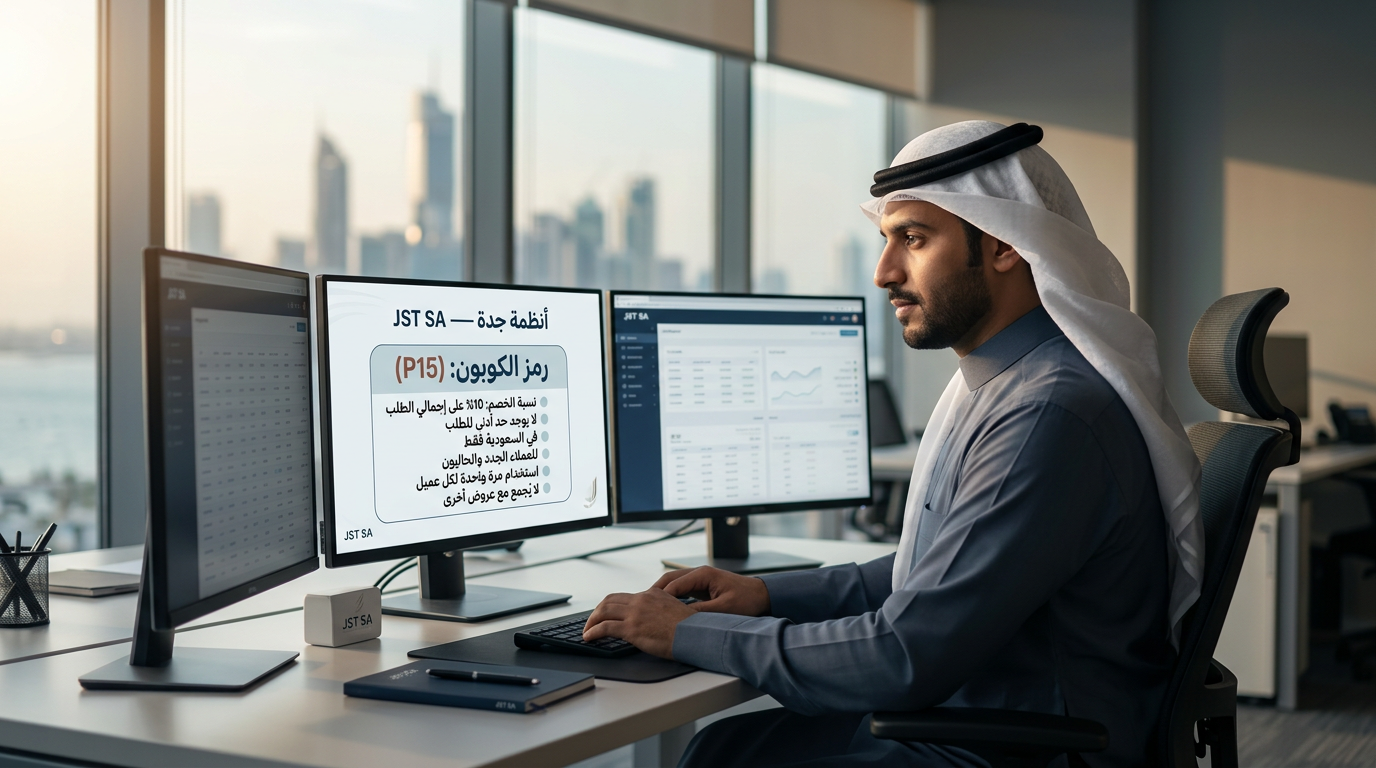 جدول ملخص كود خصم jst.sa