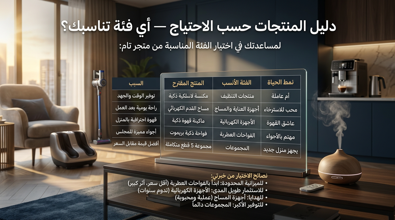 دليل المنتجات حسب الاحتياج