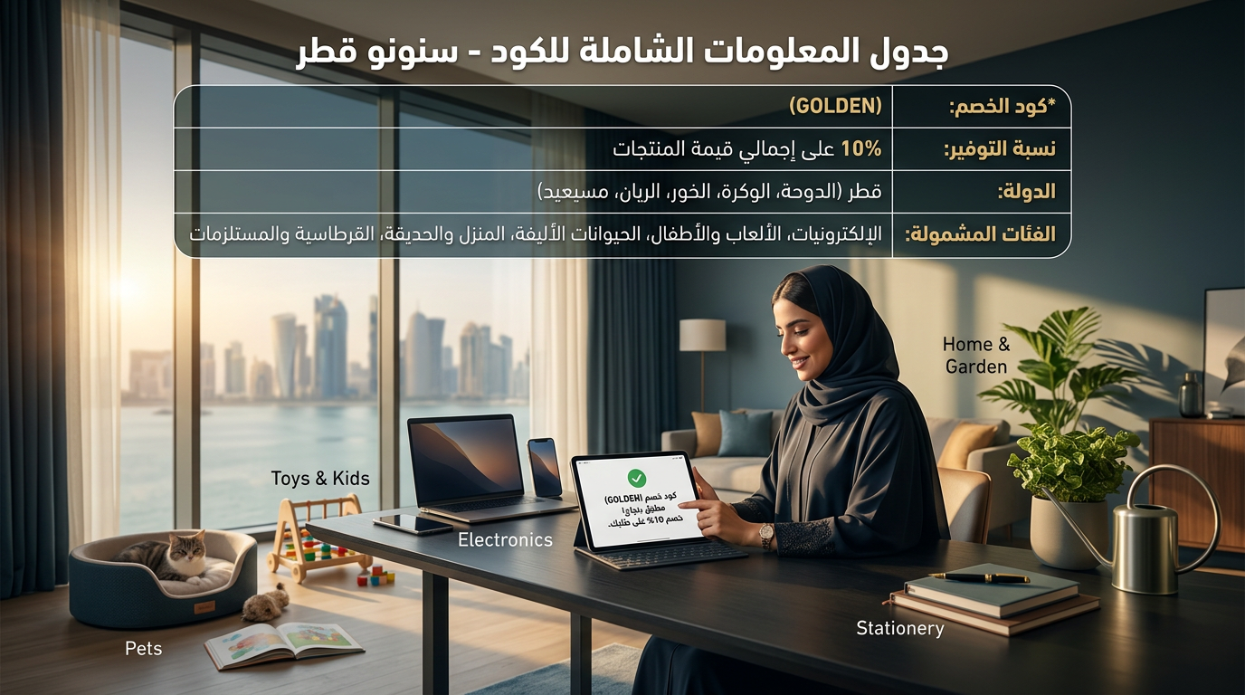 تفاصيل كود خصم سنونو