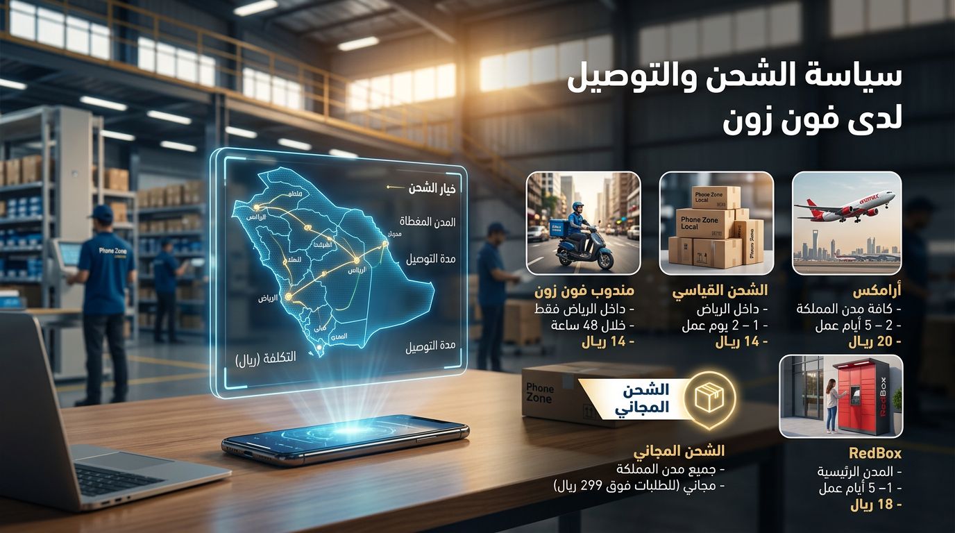 سياسة الشحن والتوصيل لدى فون زون