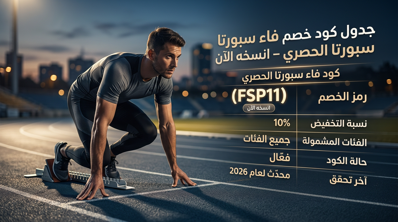 كود خصم فاء سبورتا