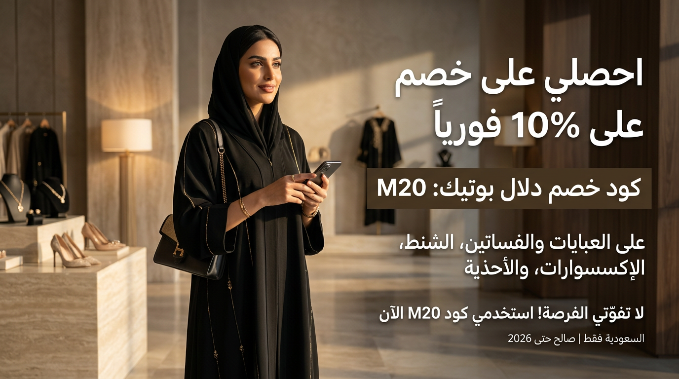 ملخص كود خصم دلال بوتيك 2026 (M20)