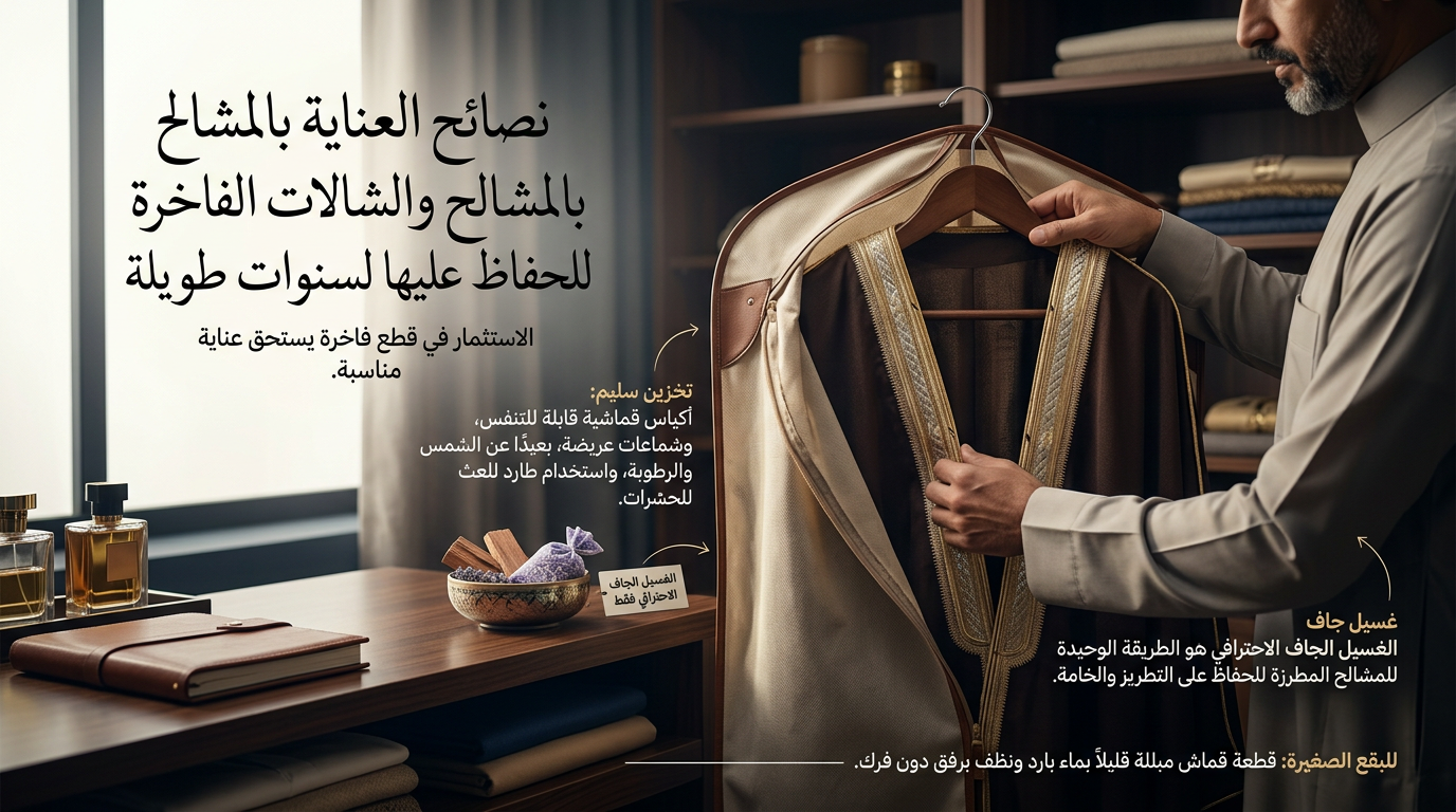 نصائح العناية بالمشالح والشالات للحفاظ عليها