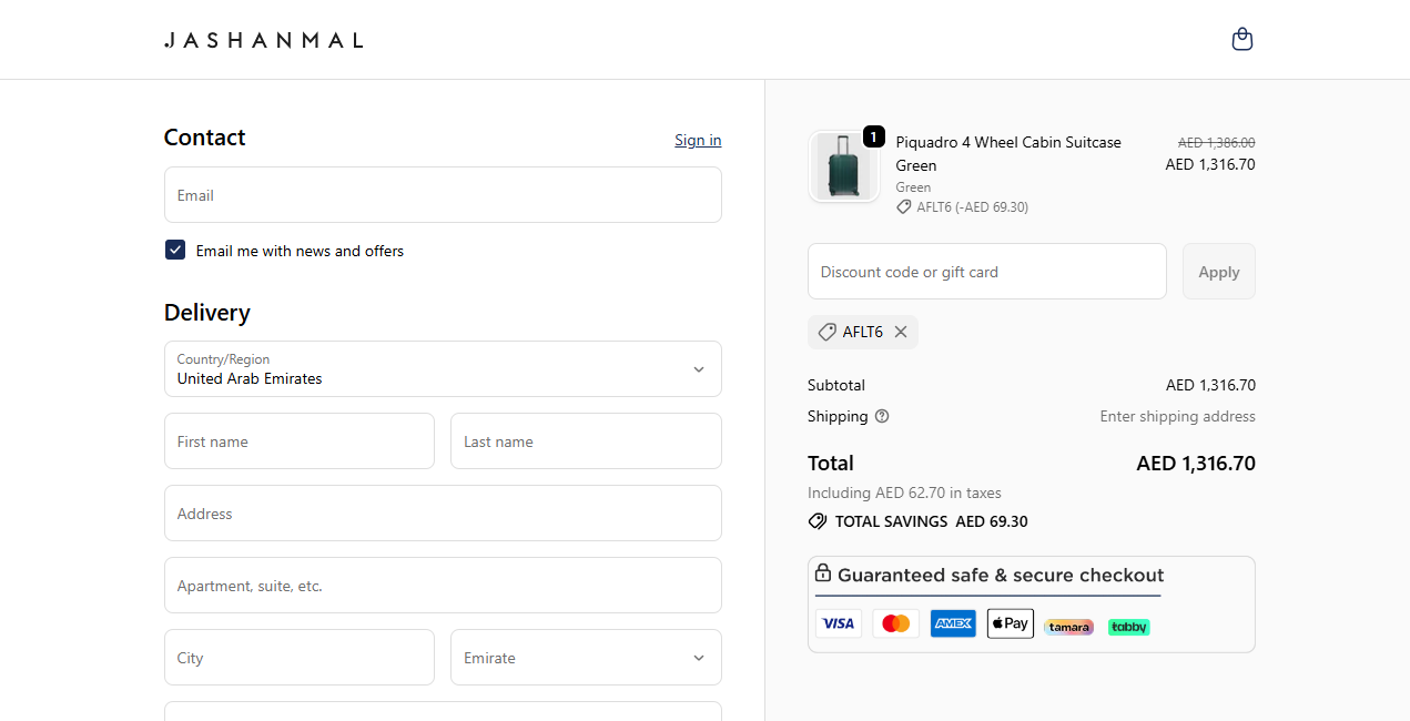 jashanmal discount code uae