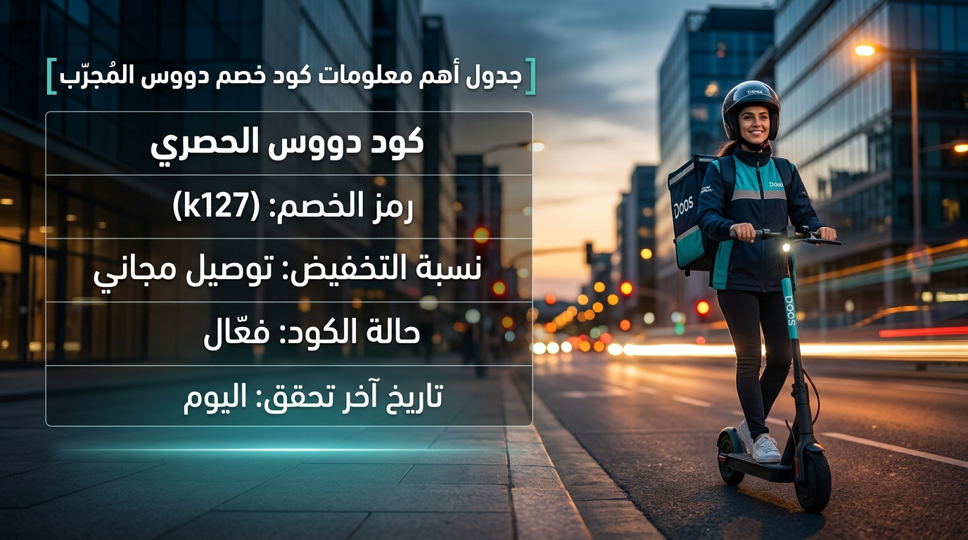 جدول أهم معلومات كود خصم دووس المُجرب