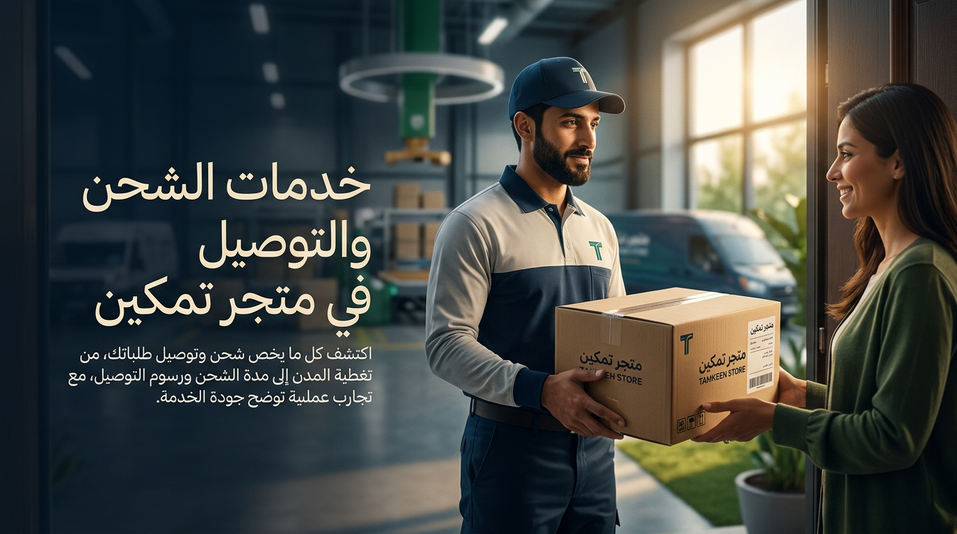 خدمات الشحن والتوصيل في متجر تمكين