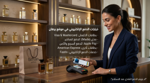 خيارات الدفع الإلكتروني المتوفرة في موقع برهان