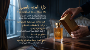 دليل العناية بالعطور بعد استلام منتجك من قولدن فلورا