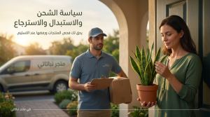 سياسة الشحن والاستبدال والاسترجاع في متجر نباتاتي