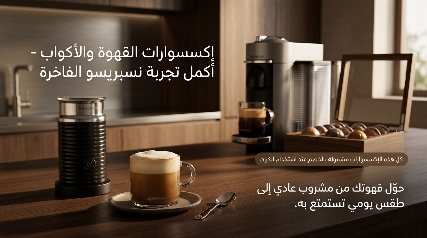 فئات إكسسوارات القهوة والأكواب في متجر نسبريسو