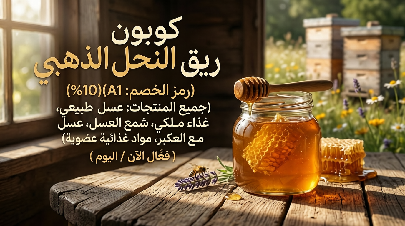 كيف توفر علي المنتجات الطبيعية مع كود خصم ريق النحل