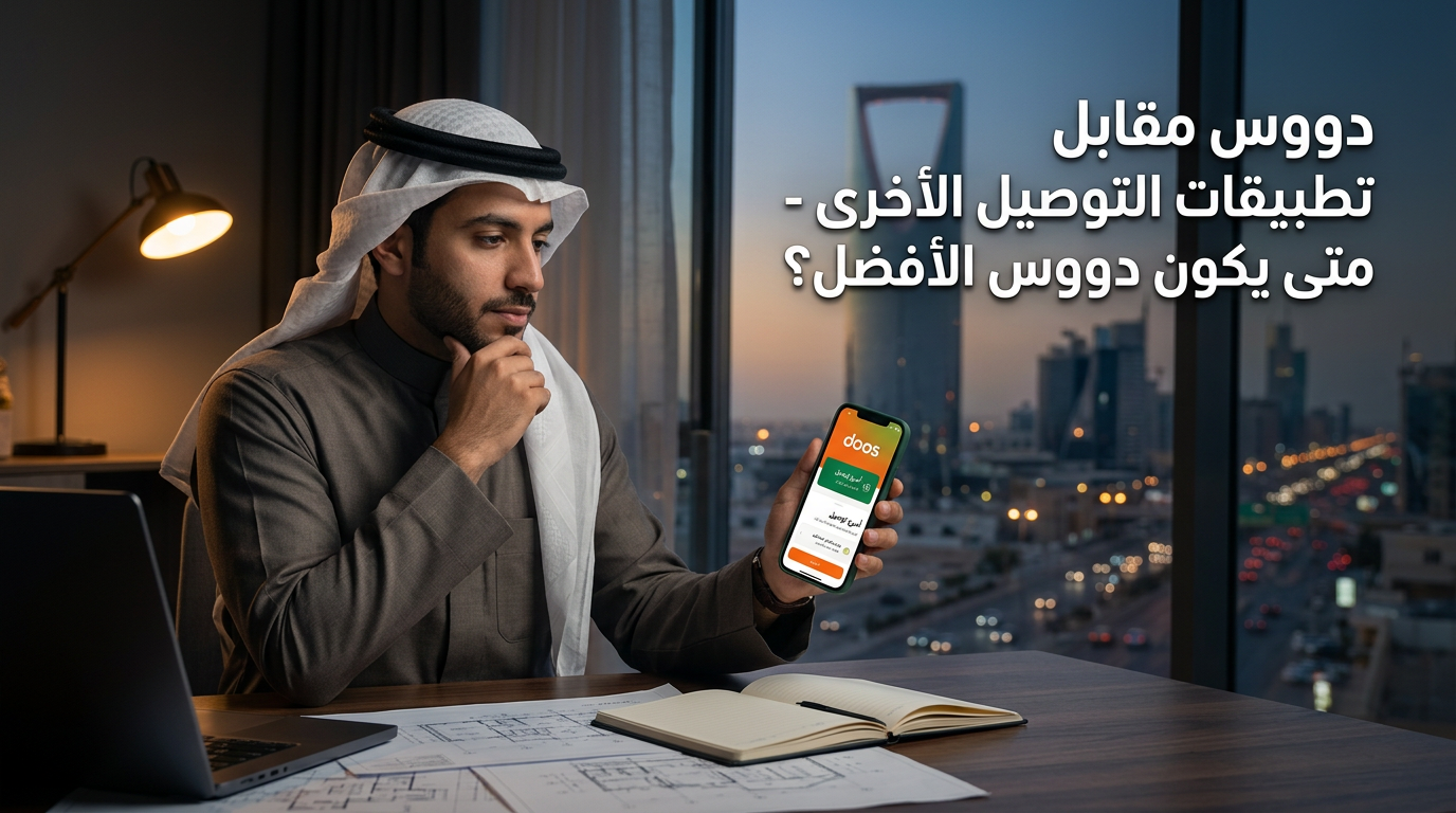 مقارنة بين دووس مقابل تطبيقات التوصيل الأخرى