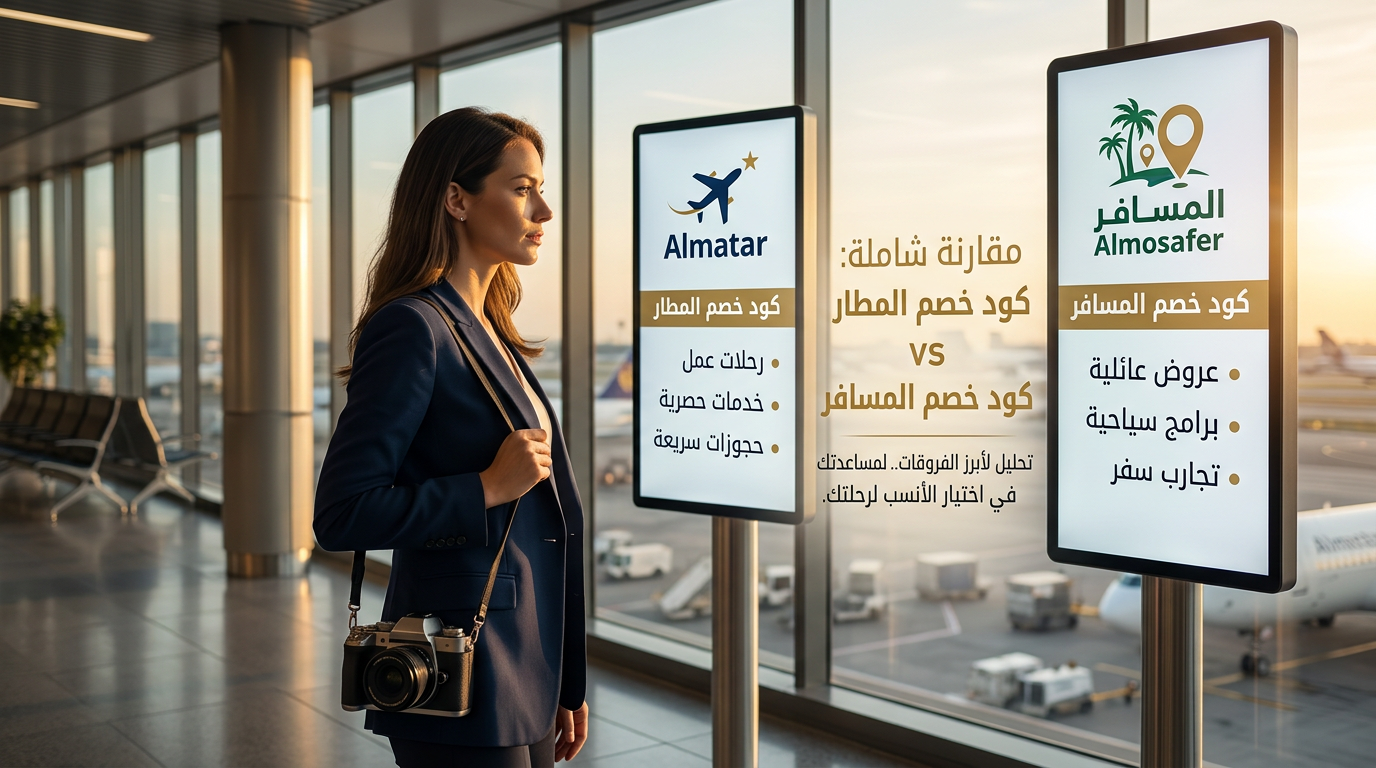 مقارنة بين كود خصم المطار مقابل كود خصم المسافر