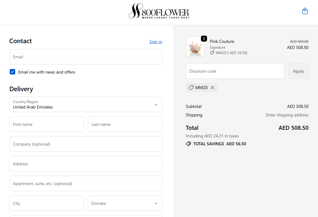 Proof of effectiveness 800flowers discount code