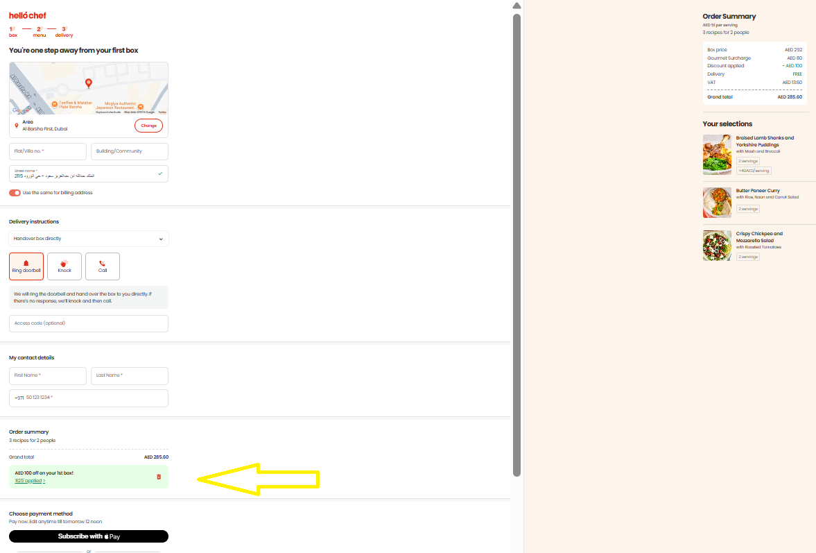 hello chef discount code Proof of effectiveness