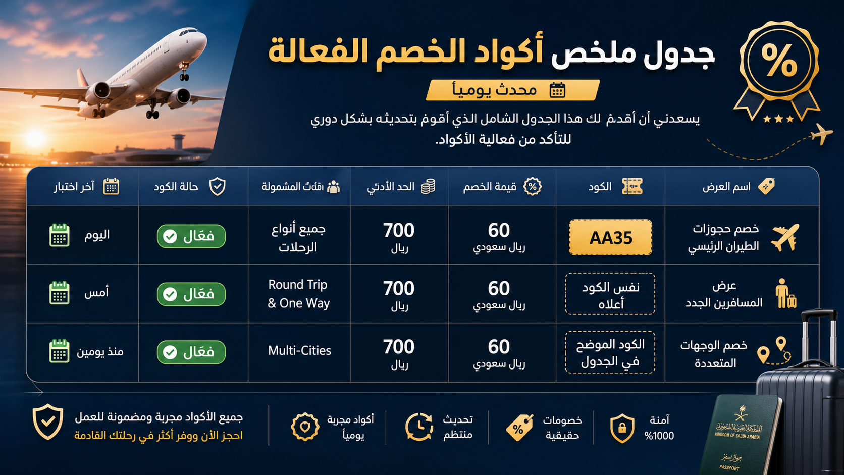 ملخص كود خصم الترناتيف ايرلاينز