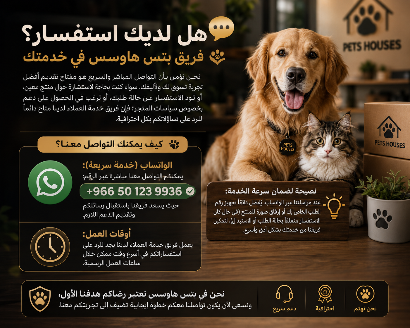 خدمة عملاء بتس هاوسس