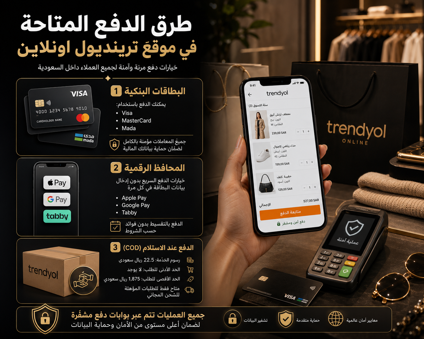 طرق الدفع في ترينديول